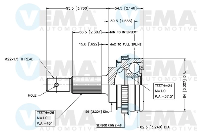 Joint Kit, drive shaft (18661)