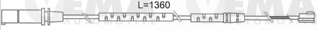 Warning Contact, brake pad wear (117517)