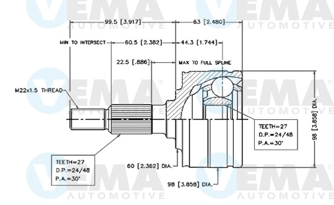 Joint Kit, drive shaft (18730)