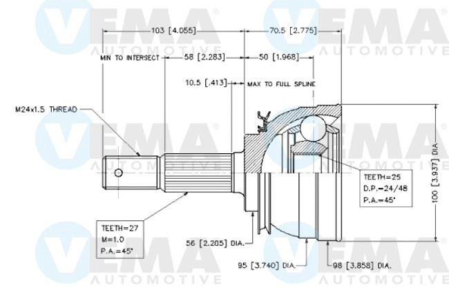 Joint Kit, drive shaft (18452)