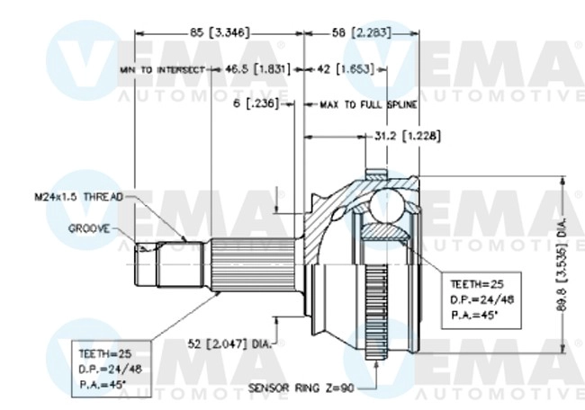 Joint Kit, drive shaft (18259)