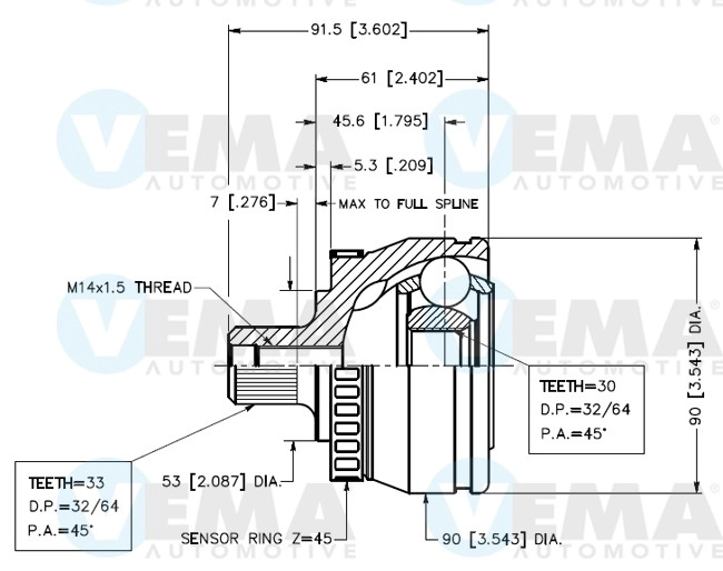 Joint Kit, drive shaft (18644)
