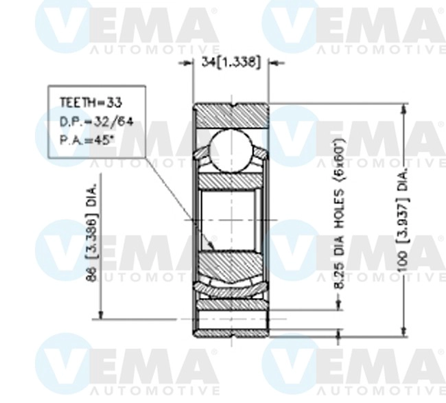 Joint Kit, drive shaft (18383)
