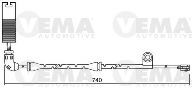 Warning Contact, brake pad wear (117492)