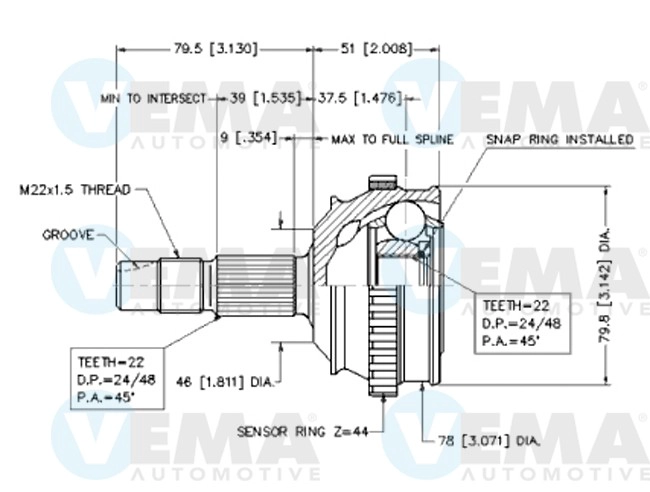 Joint Kit, drive shaft (18584)