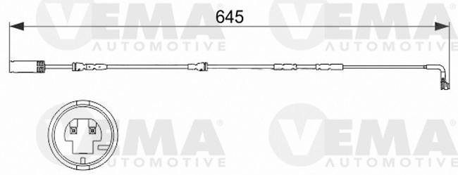 Warning Contact, brake pad wear (117511)