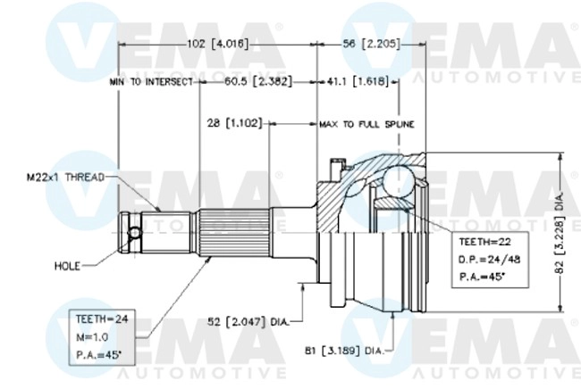 Joint Kit, drive shaft (18448)