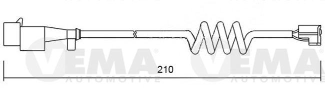 Warning Contact, brake pad wear (117501)