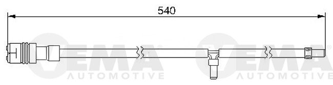 Warning Contact, brake pad wear (117497)