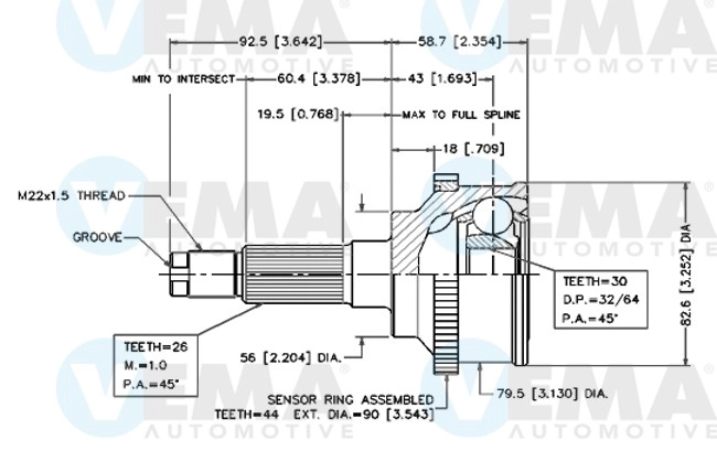 Joint Kit, drive shaft (18692)