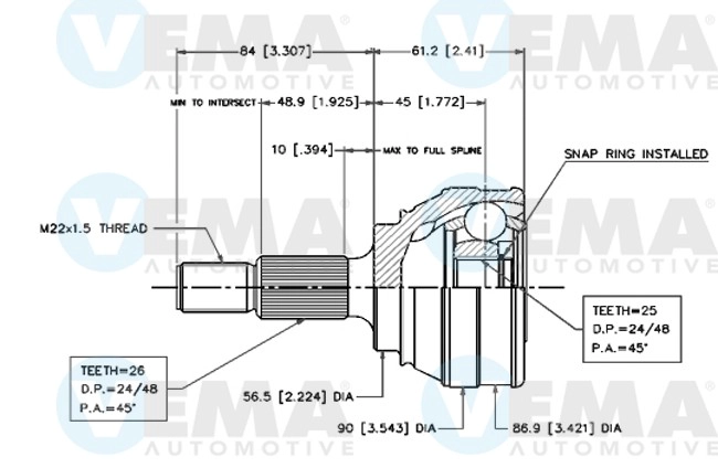 Joint Kit, drive shaft (18295)