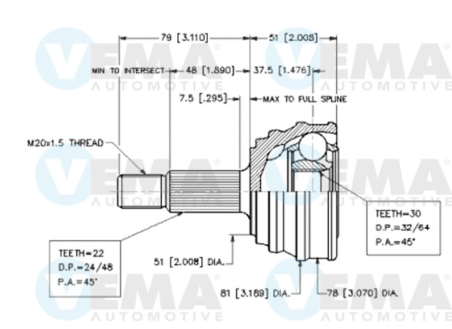 Joint Kit, drive shaft (18231)