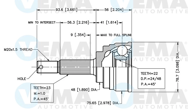 Joint Kit, drive shaft (18643)