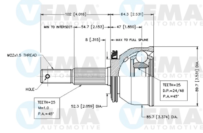 Joint Kit, drive shaft (18647)