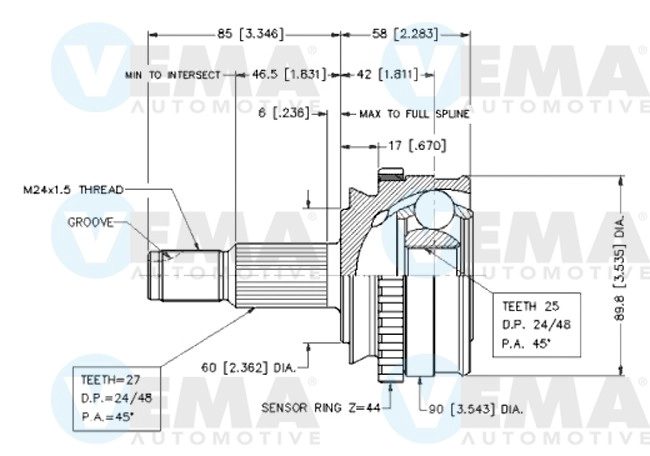 Joint Kit, drive shaft (18278)