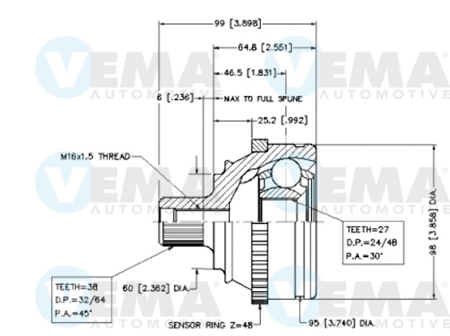 Joint Kit, drive shaft (18633)