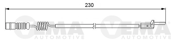 Warning Contact, brake pad wear (117494)