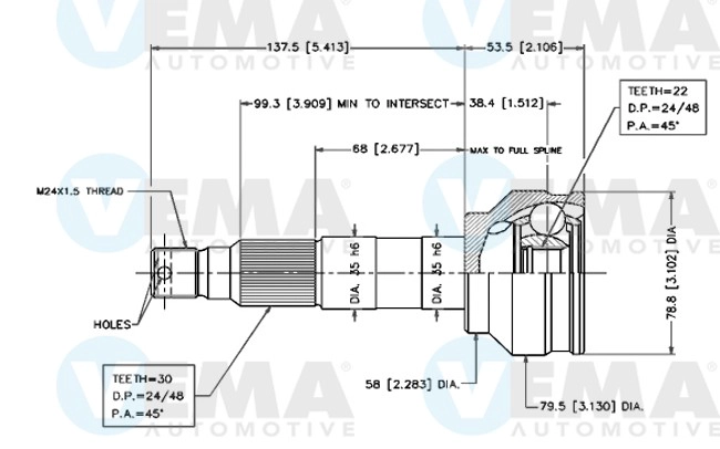 Joint Kit, drive shaft (18485)