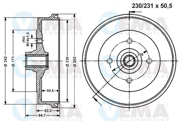Brake Drum (800971)