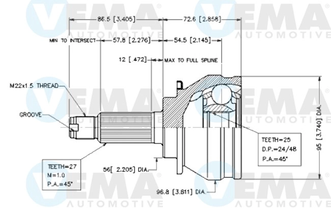 Joint Kit, drive shaft (18561)