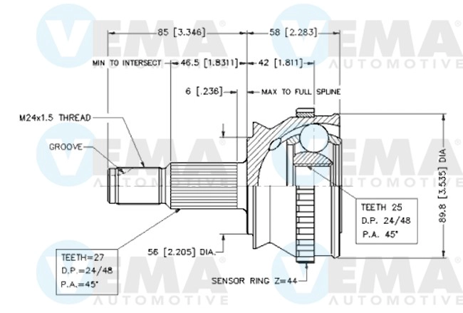 Joint Kit, drive shaft (18261)