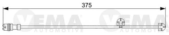 Warning Contact, brake pad wear (117528)