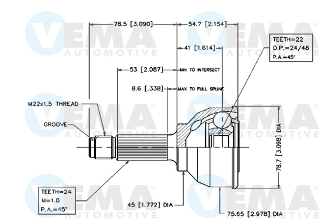 Joint Kit, drive shaft (18274)