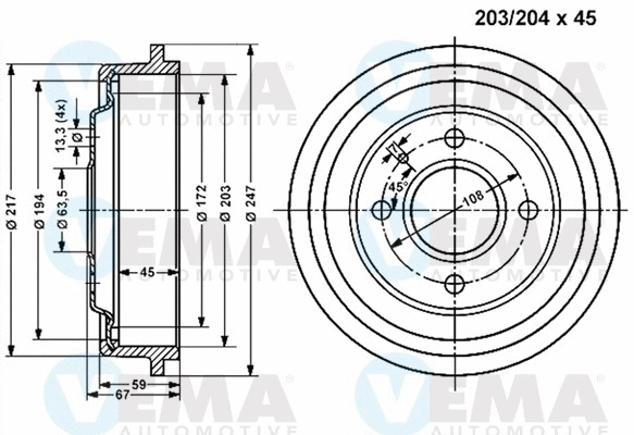 Brake Drum (800991)