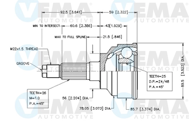Joint Kit, drive shaft (18549)