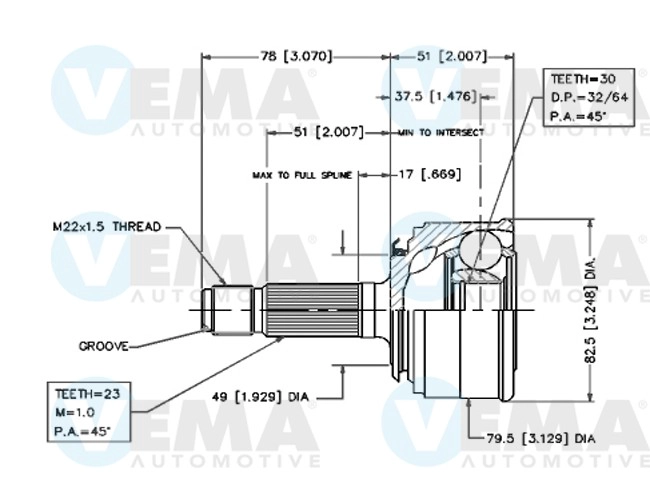 Joint Kit, drive shaft (18289)