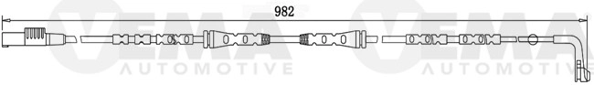Warning Contact, brake pad wear (117509)