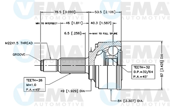 Joint Kit, drive shaft (18276)