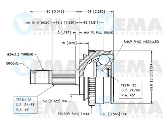Joint Kit, drive shaft (18585)