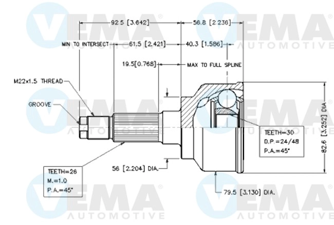 Joint Kit, drive shaft (18555)