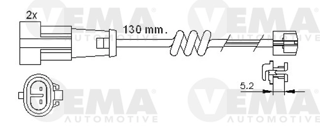 Warning Contact, brake pad wear (117484)