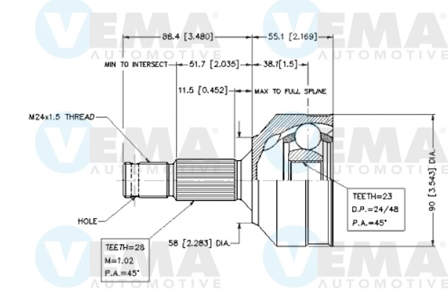 Joint Kit, drive shaft (18468)