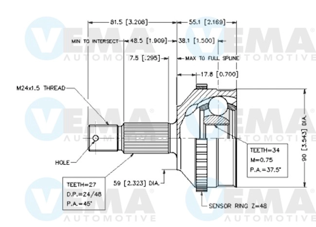Joint Kit, drive shaft (18556)
