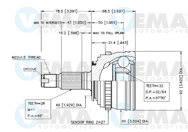 Joint Kit, drive shaft (18694)