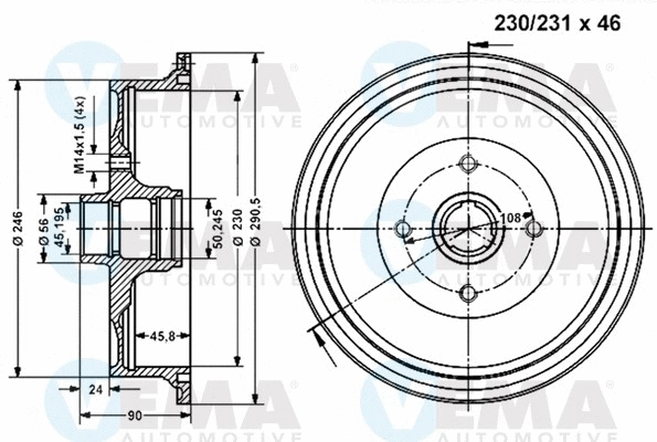 Brake Drum (801114)