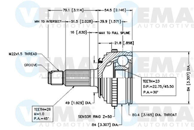 Joint Kit, drive shaft (18652)