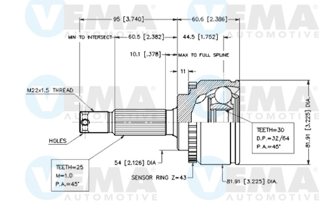 Joint Kit, drive shaft (18590)