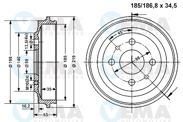 Brake Drum (800825)