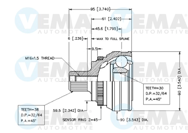 Joint Kit, drive shaft (18578)