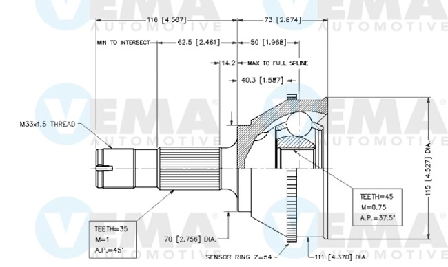 Joint Kit, drive shaft (18263)