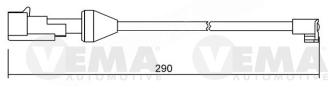 Warning Contact, brake pad wear (117486)