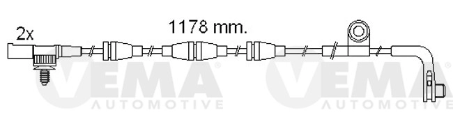 Warning Contact, brake pad wear (117470)