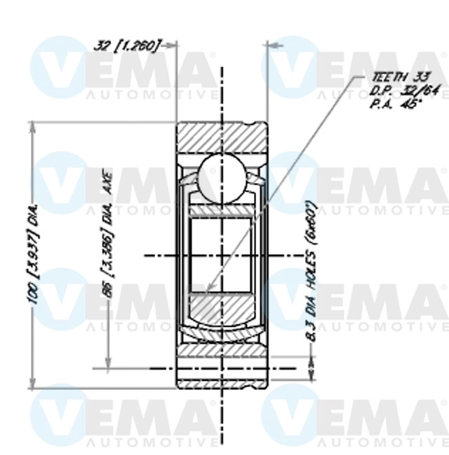 Joint Kit, drive shaft (18041)
