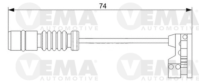 Warning Contact, brake pad wear (117500)
