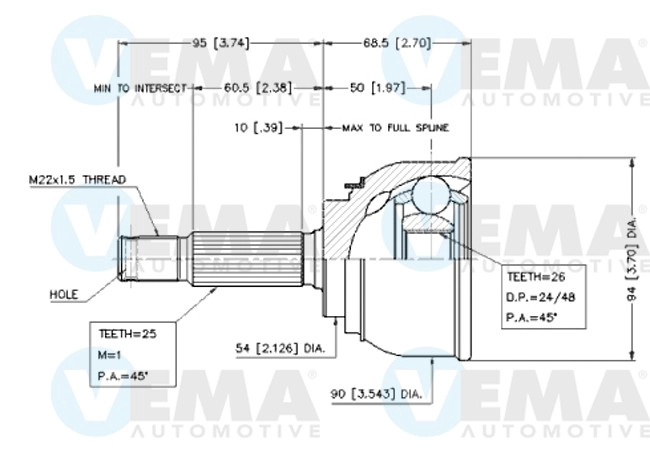 Joint Kit, drive shaft (18733)