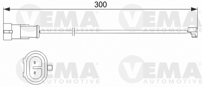 Warning Contact, brake pad wear (117487)